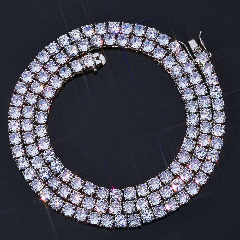Zircon Tennis Chain Necklace for Men Hip Hop Jewelry Rapper Iced Out Chain Style | Caratix Jewelry - CaratixJewelry