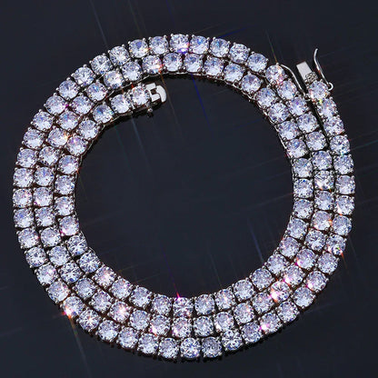 Zircon Tennis Chain Necklace for Men Hip Hop Jewelry Rapper Iced Out Chain Style | Caratix Jewelry - CaratixJewelry