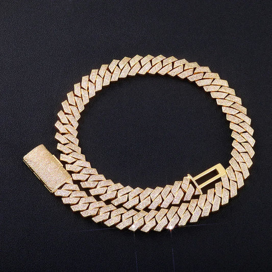 Four Row Cuban Chain Necklace Zircon - CaratixJewelry