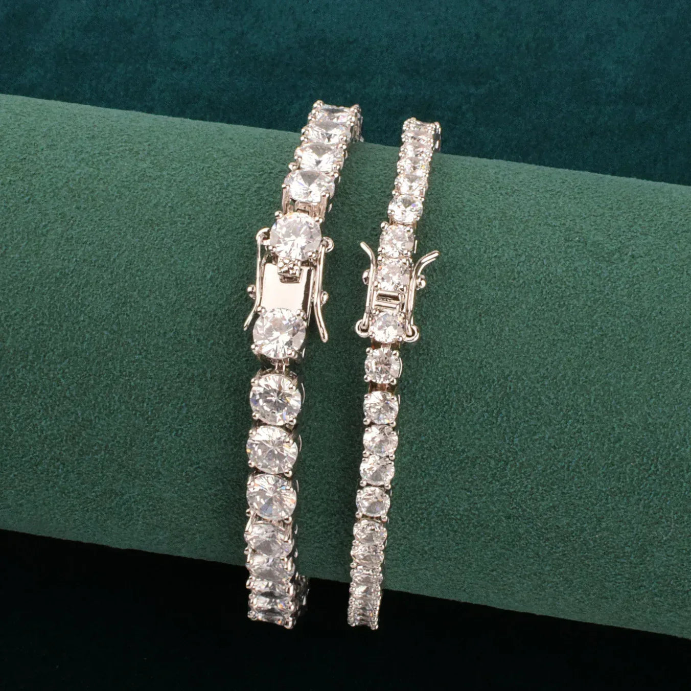 Tennis Chain Bracelet with Copper & Zircon | Trendy Single Row Hip Hop Jewelry | Caratix Jewelry - CaratixJewelry