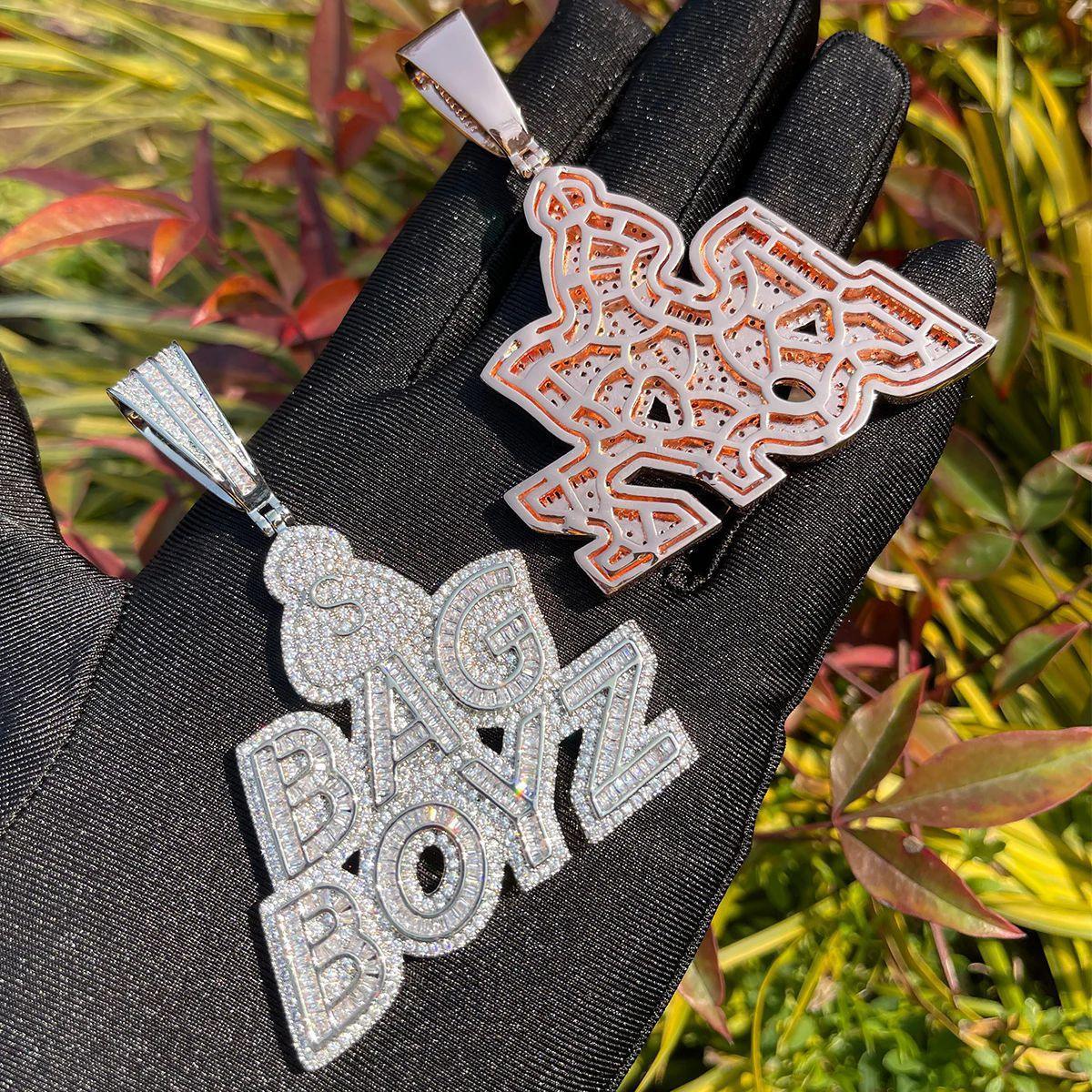 Men's Hip Hop Word Necklace | Premium Copper CZ Money Gang Jewelry Caratix - CaratixJewelry