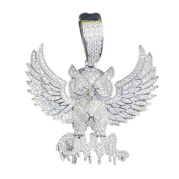 Vintage Eagle Spirit Pendant | Men's Retro Punk Necklace | Distressed Real Copper Hawk Charm - CaratixJewelry