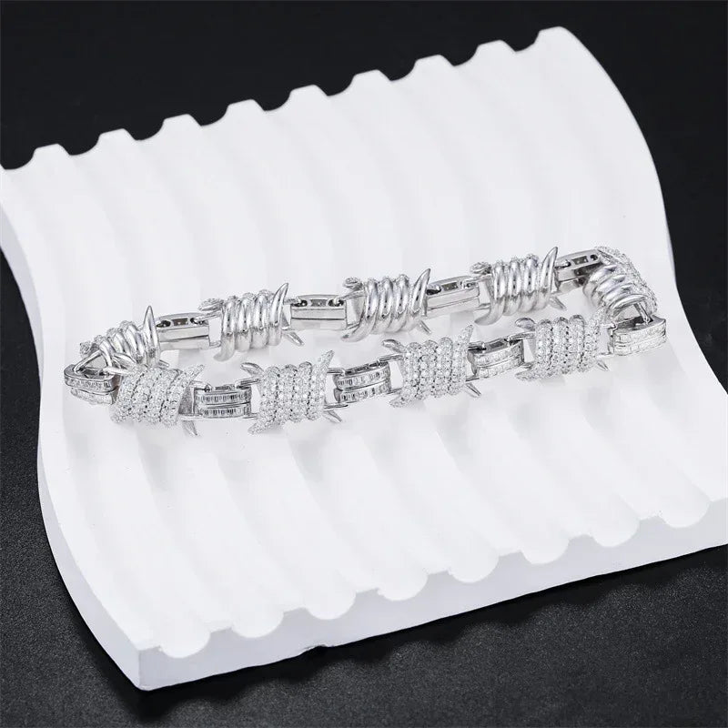 12.3mm Moissanite Cuban Link Necklace | S925 Silver Hip Hop Chain - CaratixJewelry