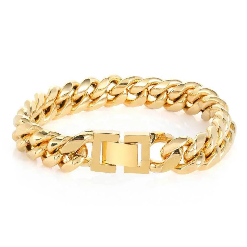 Miami Cuban Link Titanium Steel Bracelet for Men | Caratix Jewelry - CaratixJewelry
