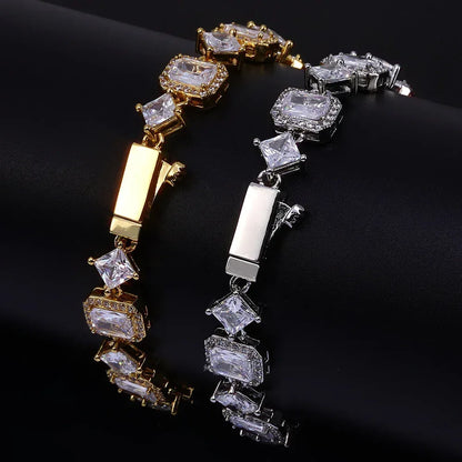 Geometric Gemstone Star Zircon Hip Hop Jewelry Bracelet | Caratix Jewelry - CaratixJewelry