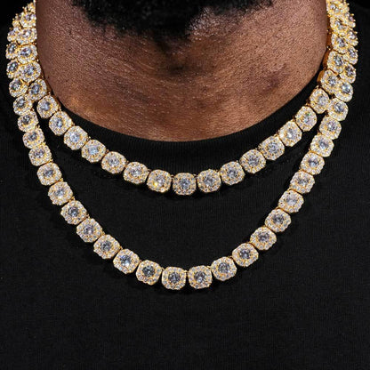 Ice Cube Moissanite Chain – S925 Sterling Silver Iced-Out Hip Hop Men’s Trendy Streetwear Necklace - CaratixJewelry