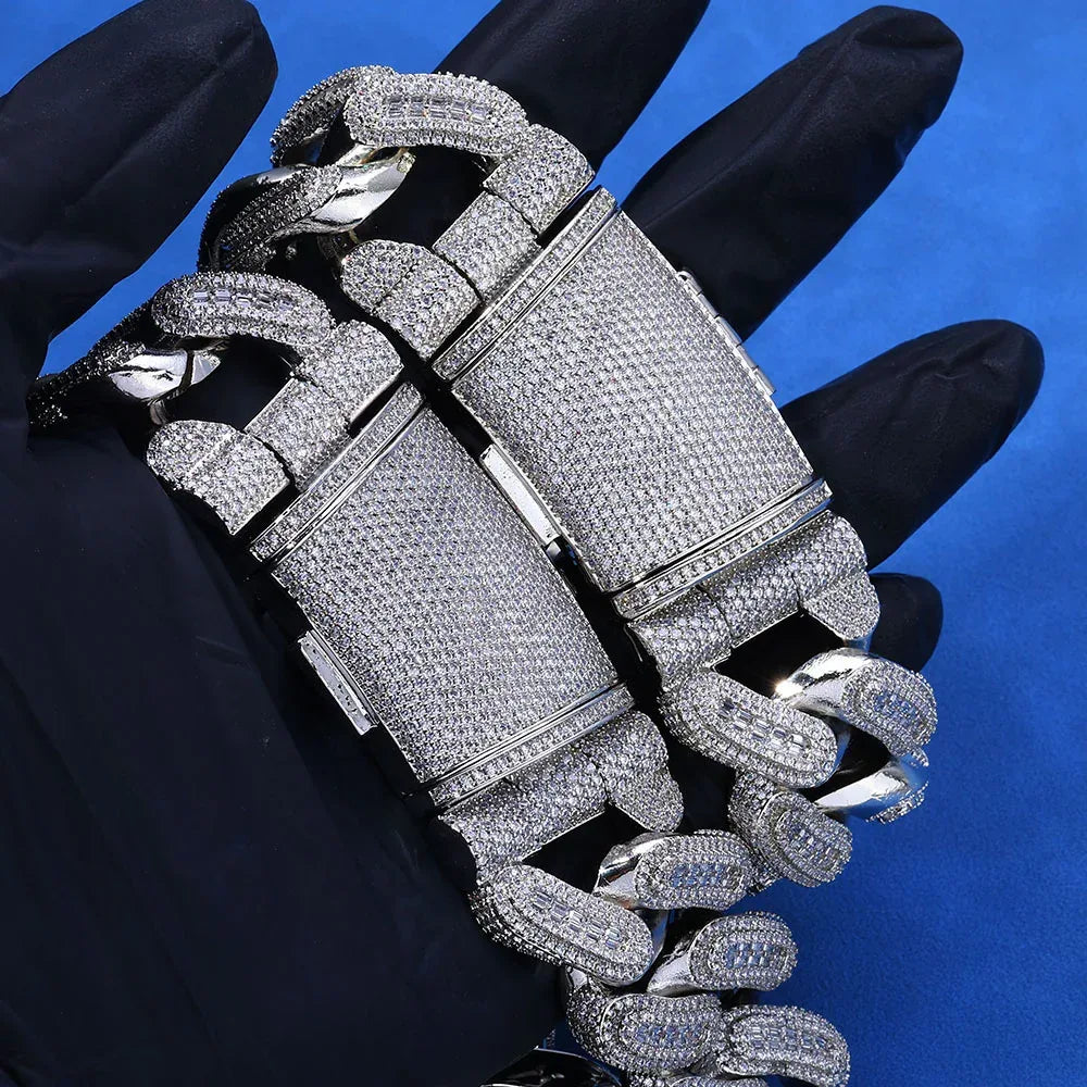 29mm Iced Out Cuban Chain Necklace Zircon - CaratixJewelry