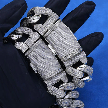 29mm Iced Out Cuban Chain Necklace Zircon - CaratixJewelry