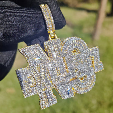 Micro-Pave Letter Pendant | CZ Hip Hop Unisex Trendy Streetwear Jewelry - CaratixJewelry