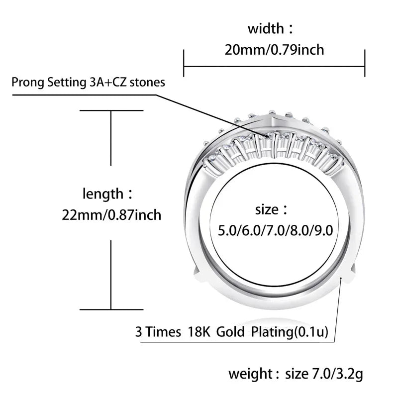 Detachable Interlocking Hip Hop Ring | 3-in-1 Combo Zirconia Band | Caratix