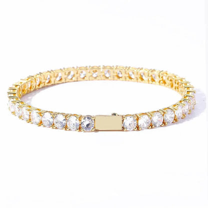 Custom S925 Silver Single-Row Tennis Bracelet | Men's Essential Iced Out Jewelry | Caratix - CaratixJewelry