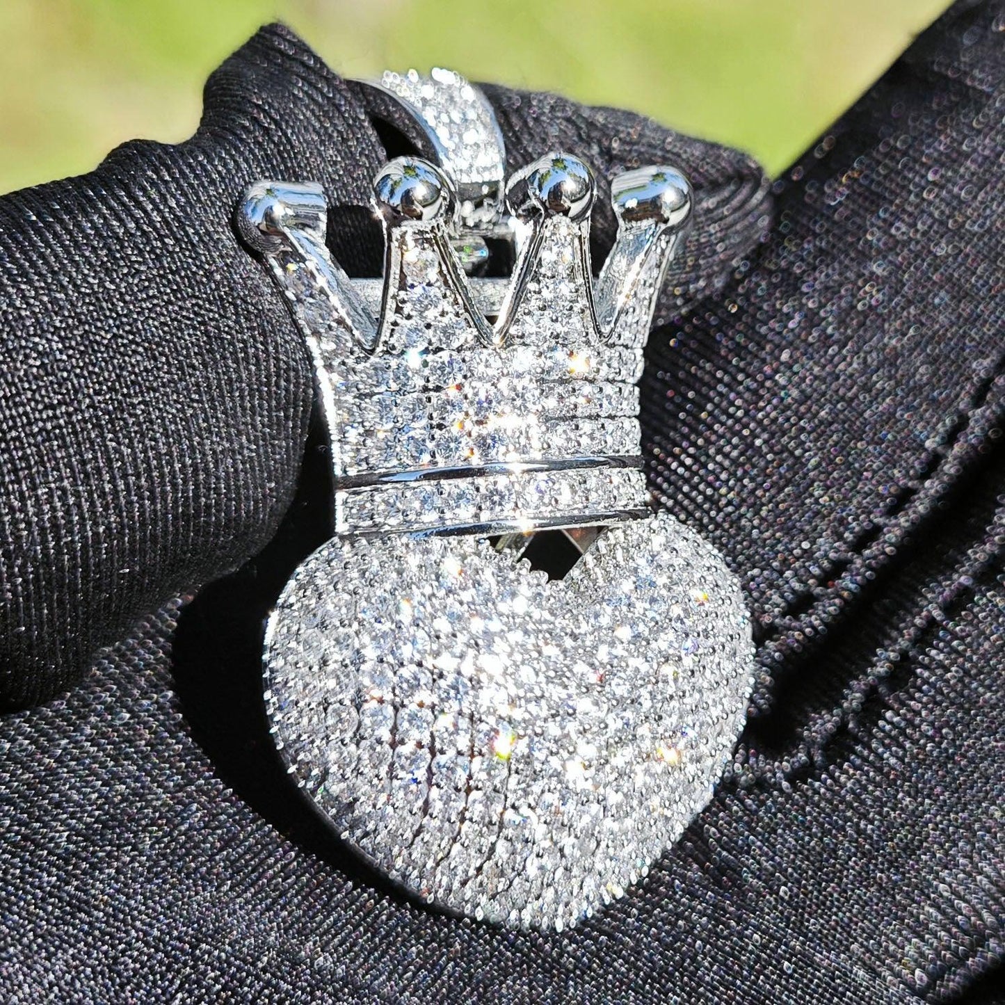 Romantic Heart Pendant Necklace | CZ Iced Out Hip Hop Unisex Trend Jewelry - CaratixJewelry