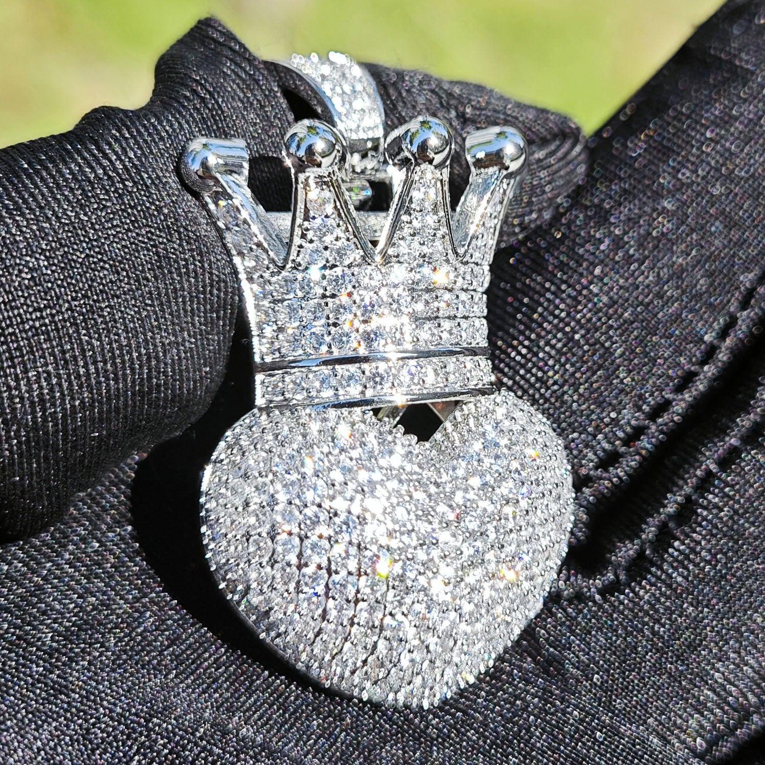 Romantic Heart Pendant Necklace | CZ Iced Out Hip Hop Unisex Trend Jewelry - CaratixJewelry
