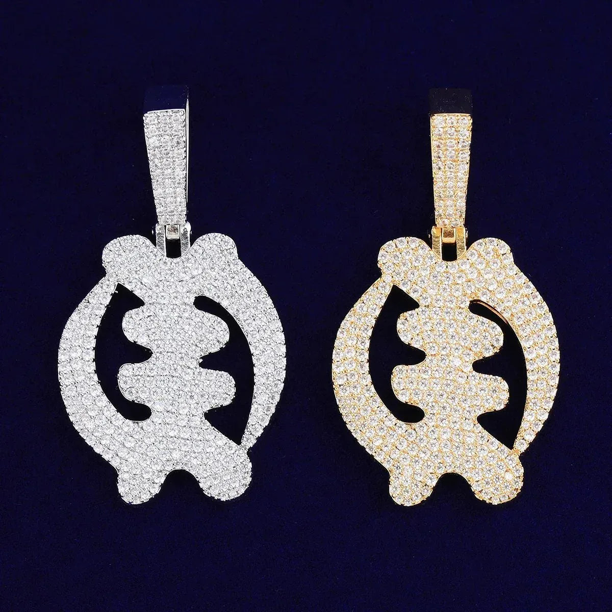 Iced Out Fish Bone Pendant | Women's Y2K Skeleton Necklace | Articulated Moving Fish Charm | Premium Copper CZ Hip Hop Jewelry | Cute & Edgy Bling | Caratix - CaratixJewelry