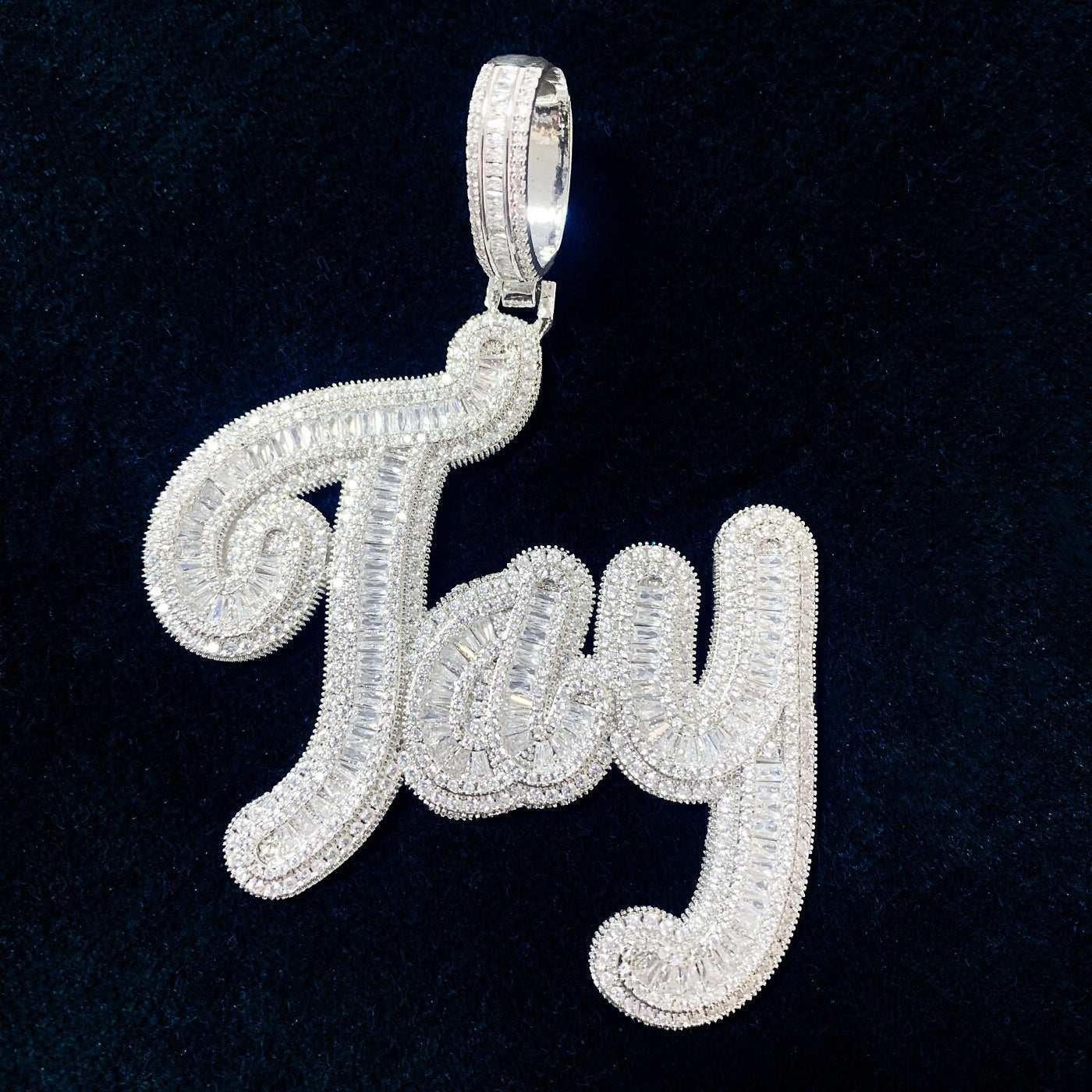 Iced Out Letter Pendant | Hip Hop CZ Alphabet Custom Necklace for Men & Women - CaratixJewelry
