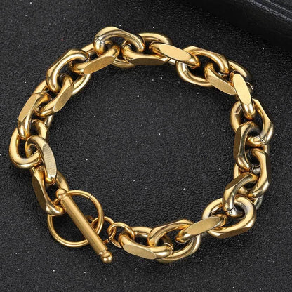 Stainless Steel Cross O Chain Necklace Bracelet Hip Hop Jewelry | Caratix Jewelry - CaratixJewelry