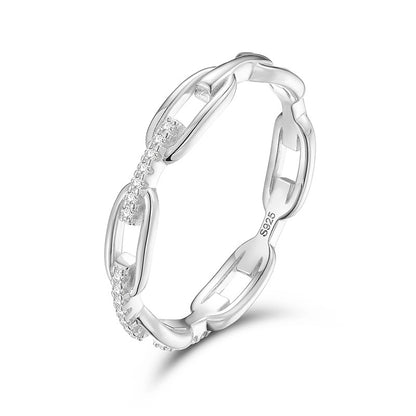 Dainty Moissanite Minimalist Ring S925 Silver Band | Caratix