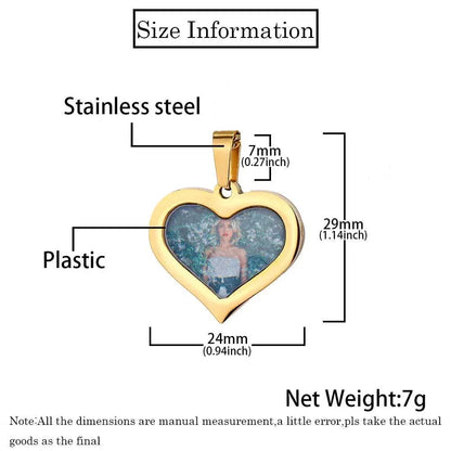 Custom DIY Stainless Steel Heart Photo Pendant Necklace for Men | Caratix Jewelry - CaratixJewelry
