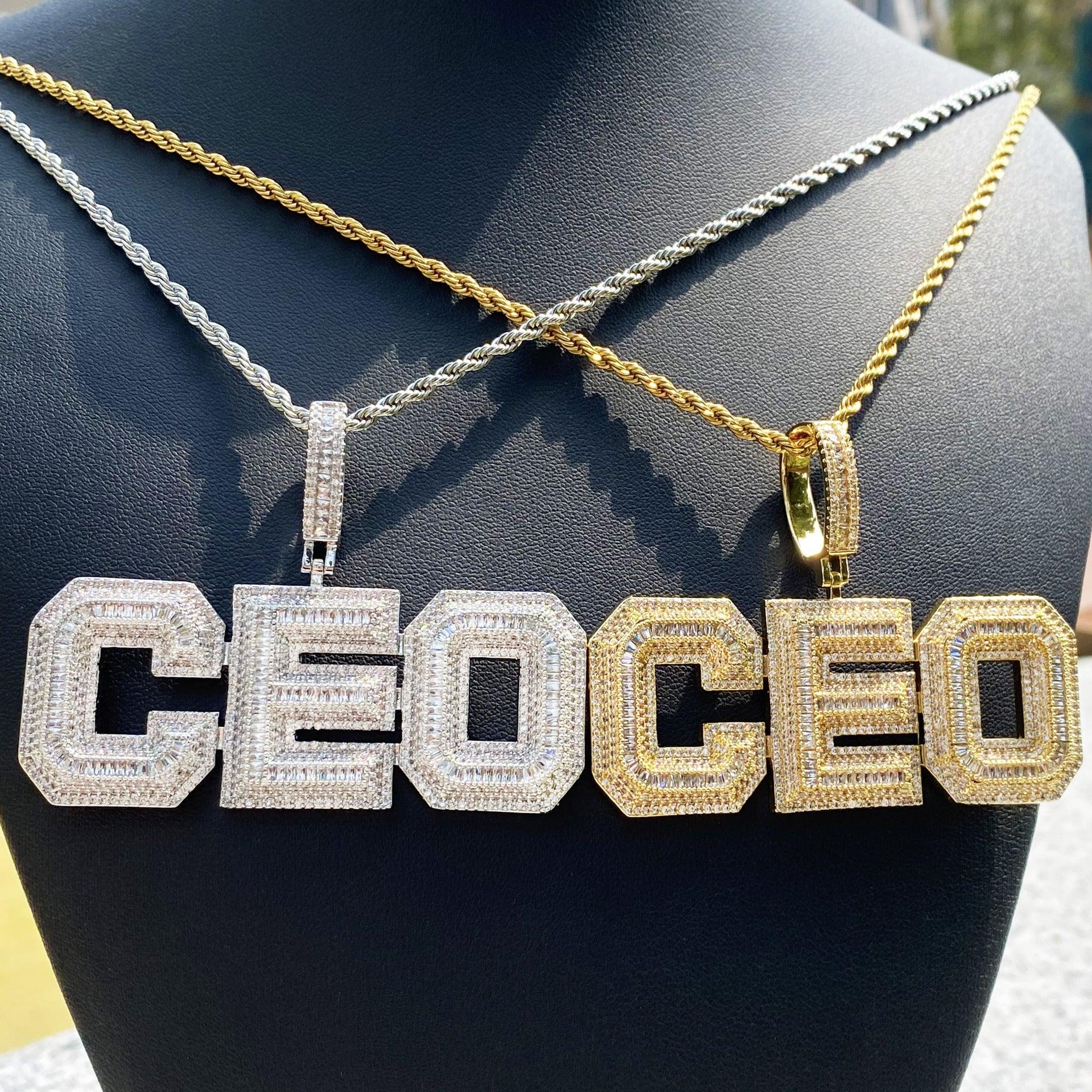 Women's Boss Babe Executive Necklace | Premium Copper CZ Leadership Jewelry - CaratixJewelry