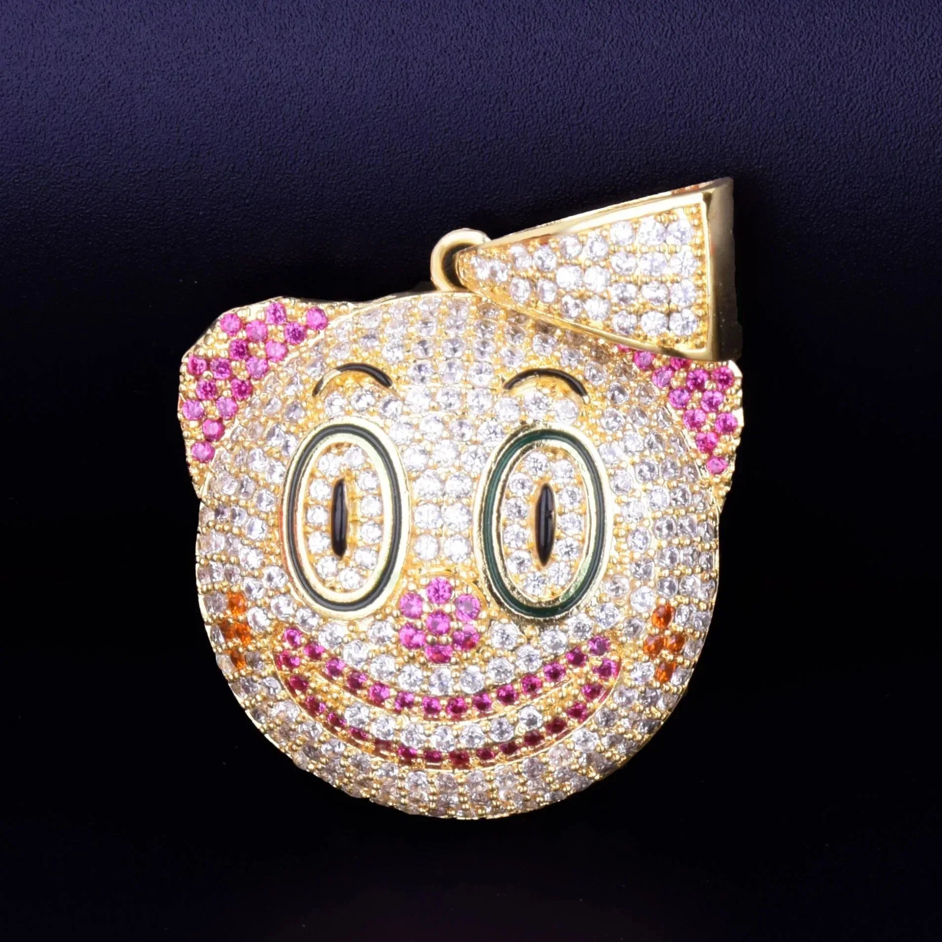 Men's Evil Clown Necklace | Premium Copper CZ "Laugh Now Cry Later" Jewelry Caratix - CaratixJewelry