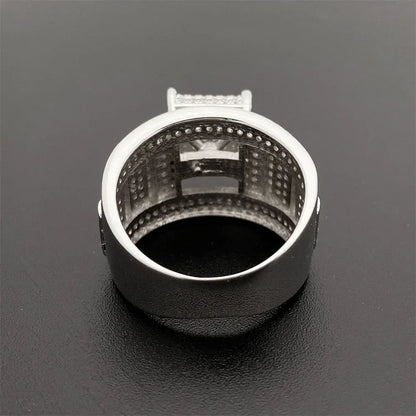D-Color Moissanite Hip Hop Ring | S925 Silver Unisex Iced Out Fashion Jewelry - CaratixJewelry