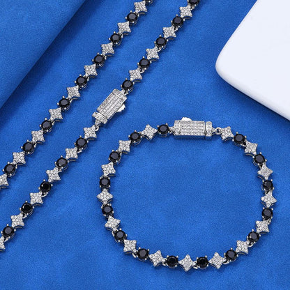 6mm Star Zircon Tennis Bracelet Custom Hip Hop Jewelry for Men | Caratix Jewelry - CaratixJewelry