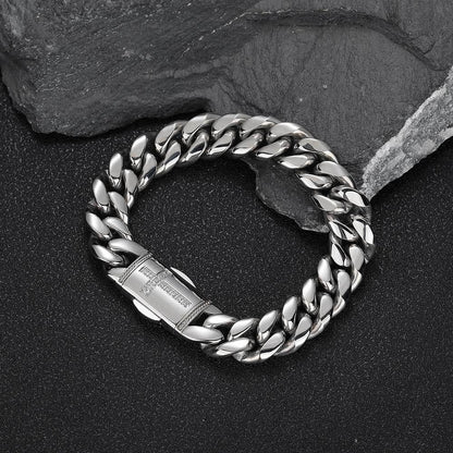 Miami Cuban Link Stainless Steel Bracelet for Men | Caratix - CaratixJewelry
