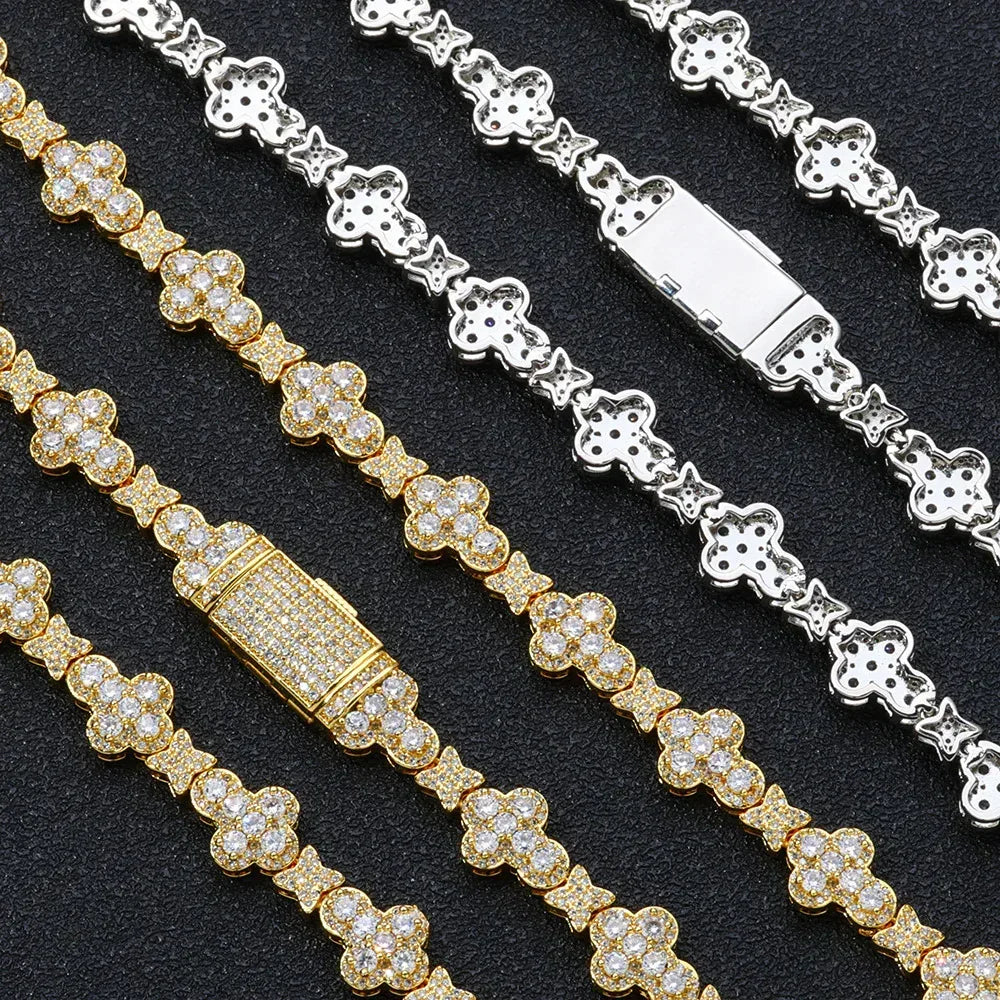 10mm Cross Star Necklace with Zircon Pendant Hip Hop Jewelry for Men | Caratix Jewelry - CaratixJewelry