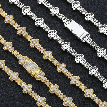 10mm Cross Star Necklace with Zircon Pendant Hip Hop Jewelry for Men | Caratix Jewelry - CaratixJewelry