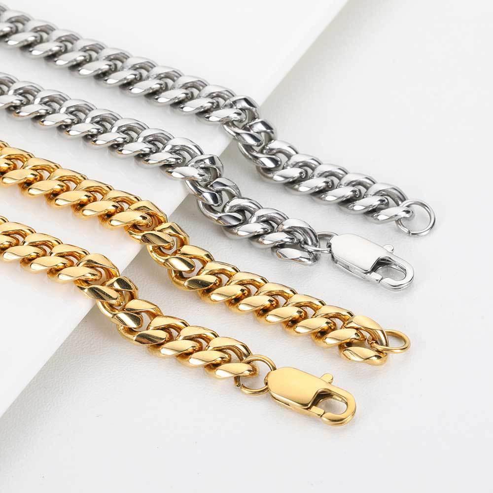 Cuban Link Bracelet with Box Clasp for Men | Caratix Jewelry - CaratixJewelry