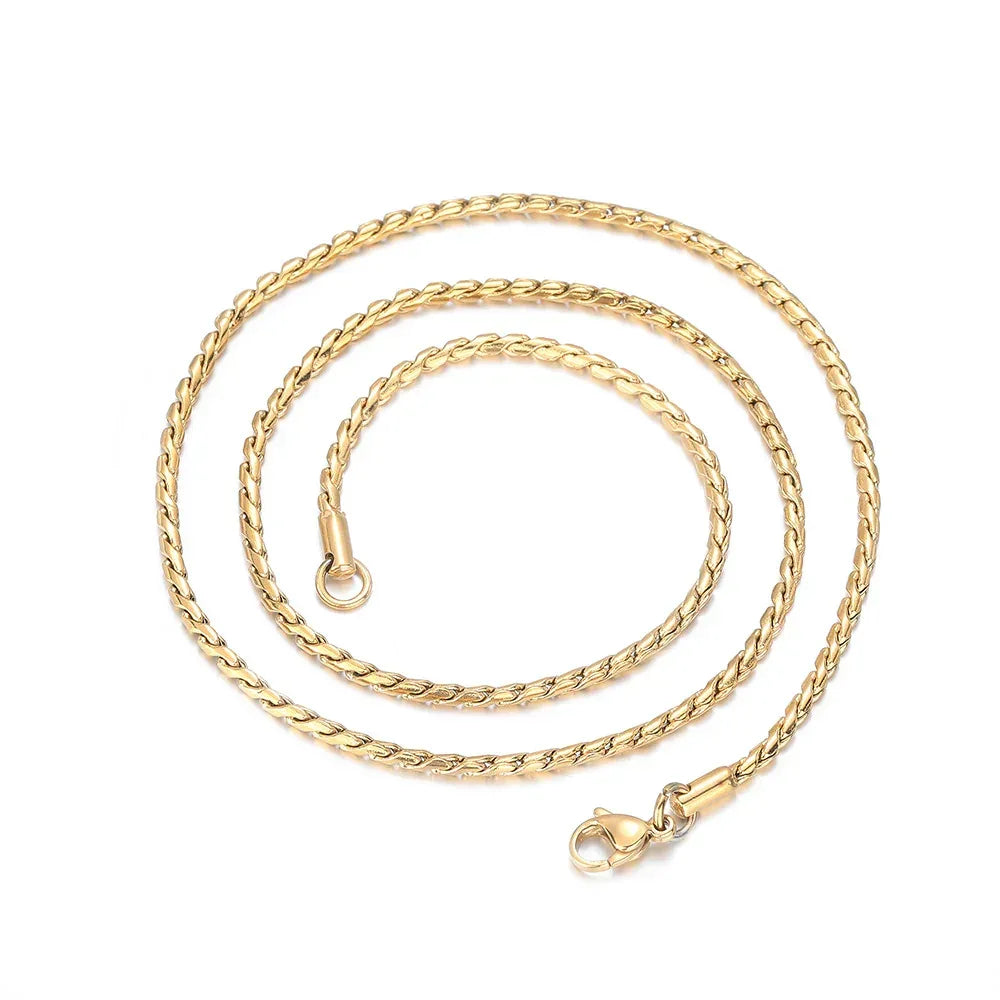 Stainless Steel Snake Chain Minimal Rapper Chain Necklace for Men | Caratix Jewelry - CaratixJewelry