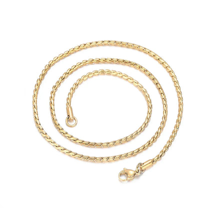 Stainless Steel Snake Chain Minimal Rapper Chain Necklace for Men | Caratix Jewelry - CaratixJewelry