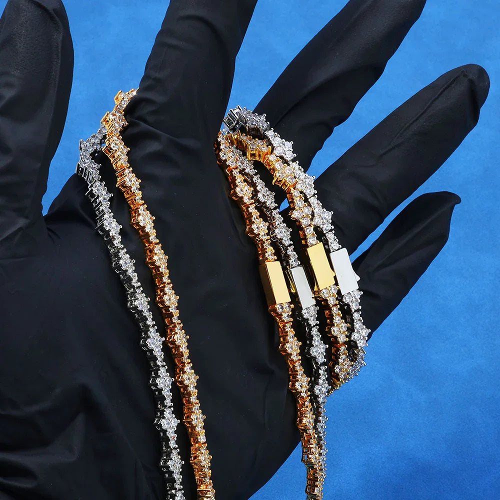 Custom S925 Silver Airplane Tennis Bracelet | Unique Women's Hip Hop Bling | Caratix - CaratixJewelry