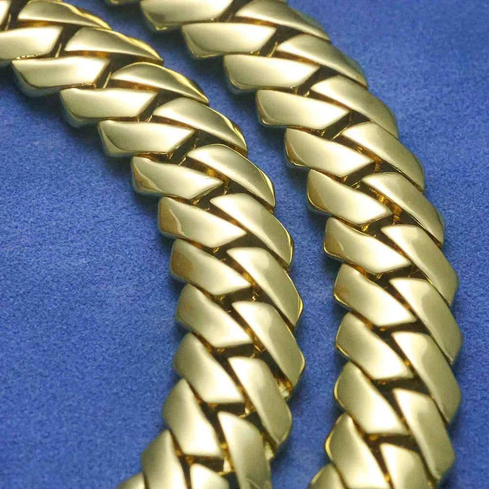 12mm Polished Cuban Link Hip Hop Bracelet Rapper Iced Out Chain Style for Men | Caratix Jewelry - CaratixJewelry