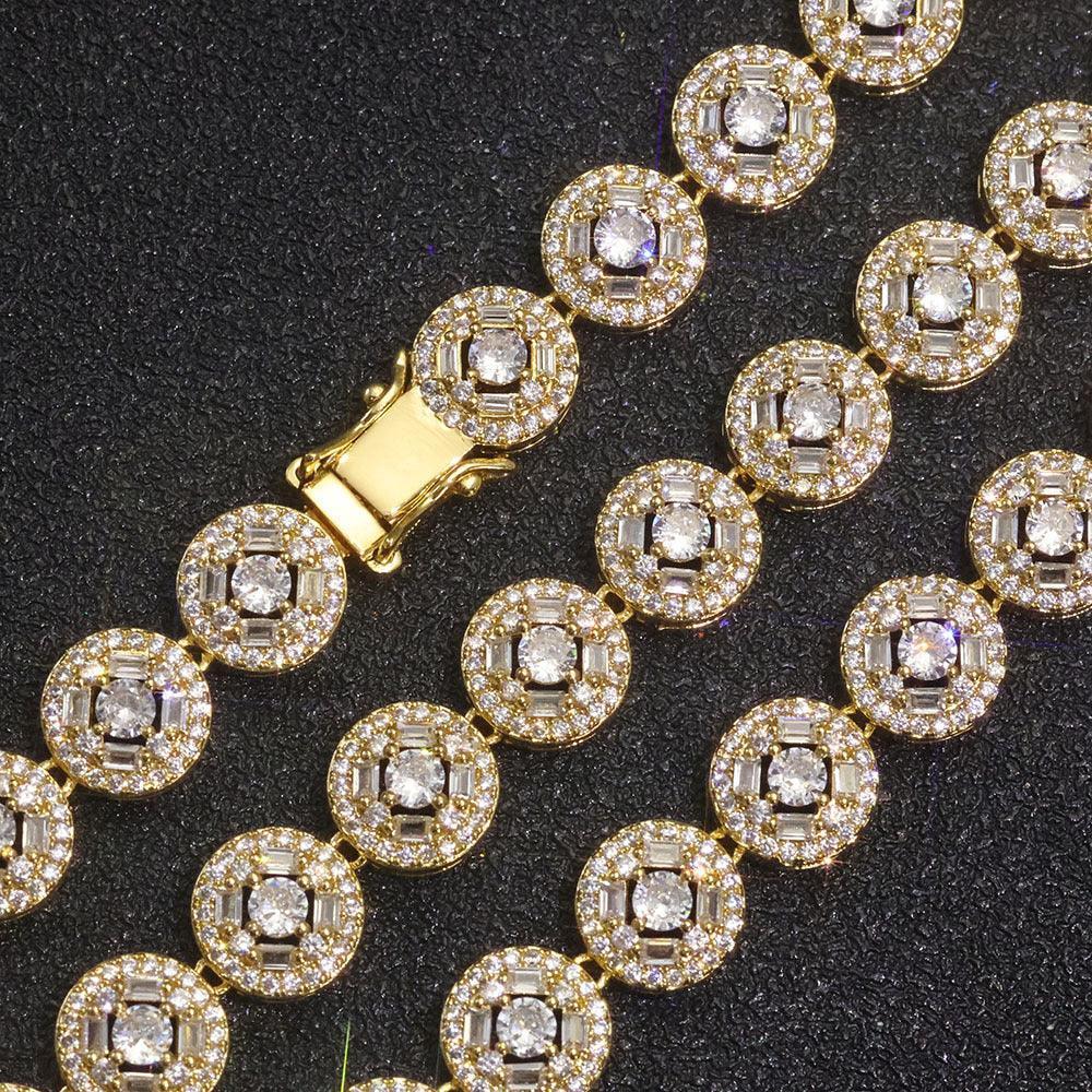 Custom Round & Baguette Mixed-Cut Cluster Bracelet | Elite Bling Jewelry | Caratix - CaratixJewelry