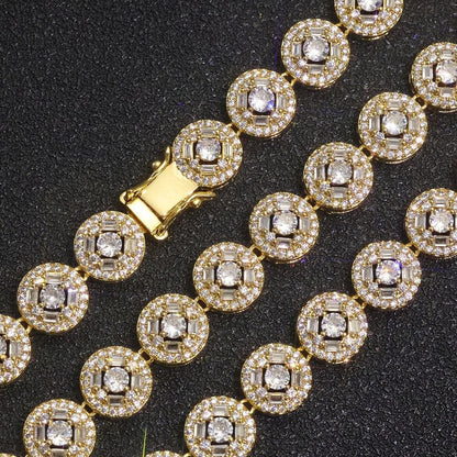 Custom Round & Baguette Mixed-Cut Cluster Bracelet | Elite Bling Jewelry | Caratix - CaratixJewelry