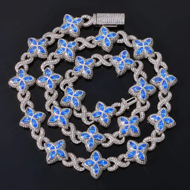 Zircon Infinity Cuban Chain Necklace for Men Choker Style | Caratix Jewelry - CaratixJewelry