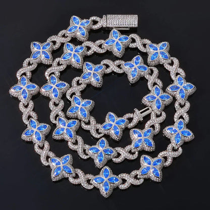 Zircon Infinity Cuban Chain Necklace for Men Choker Style | Caratix Jewelry - CaratixJewelry