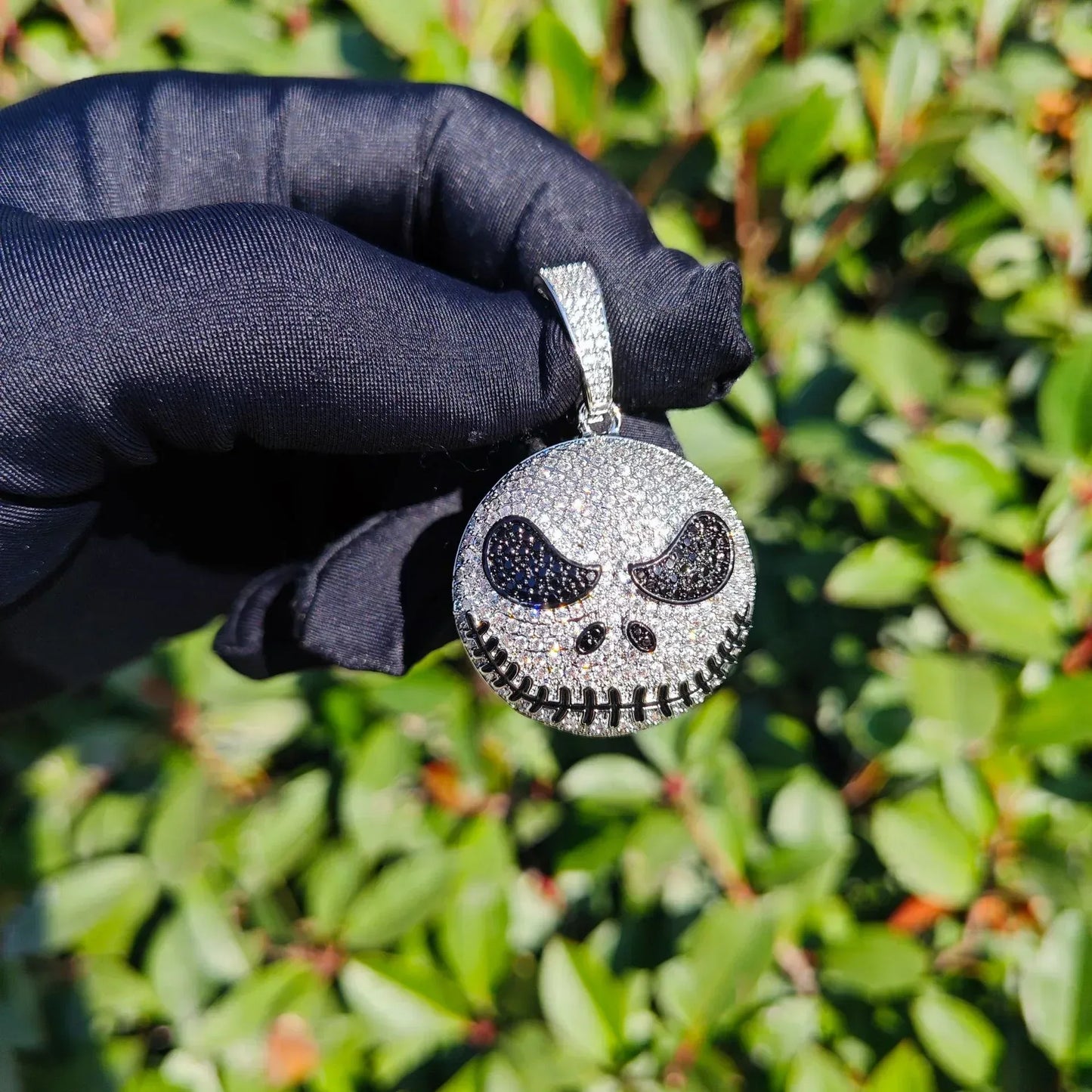 Iced Out Zombie Head Pendant Necklace – Hip Hop CZ Cartoon Jewelry for Men - CaratixJewelry