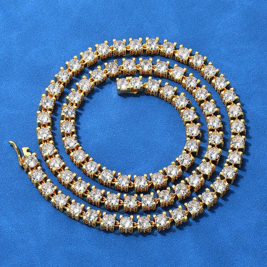 Custom 6mm Tennis Necklace Zircon Hip Hop Jewelry for Men | Caratix Jewelry - CaratixJewelry