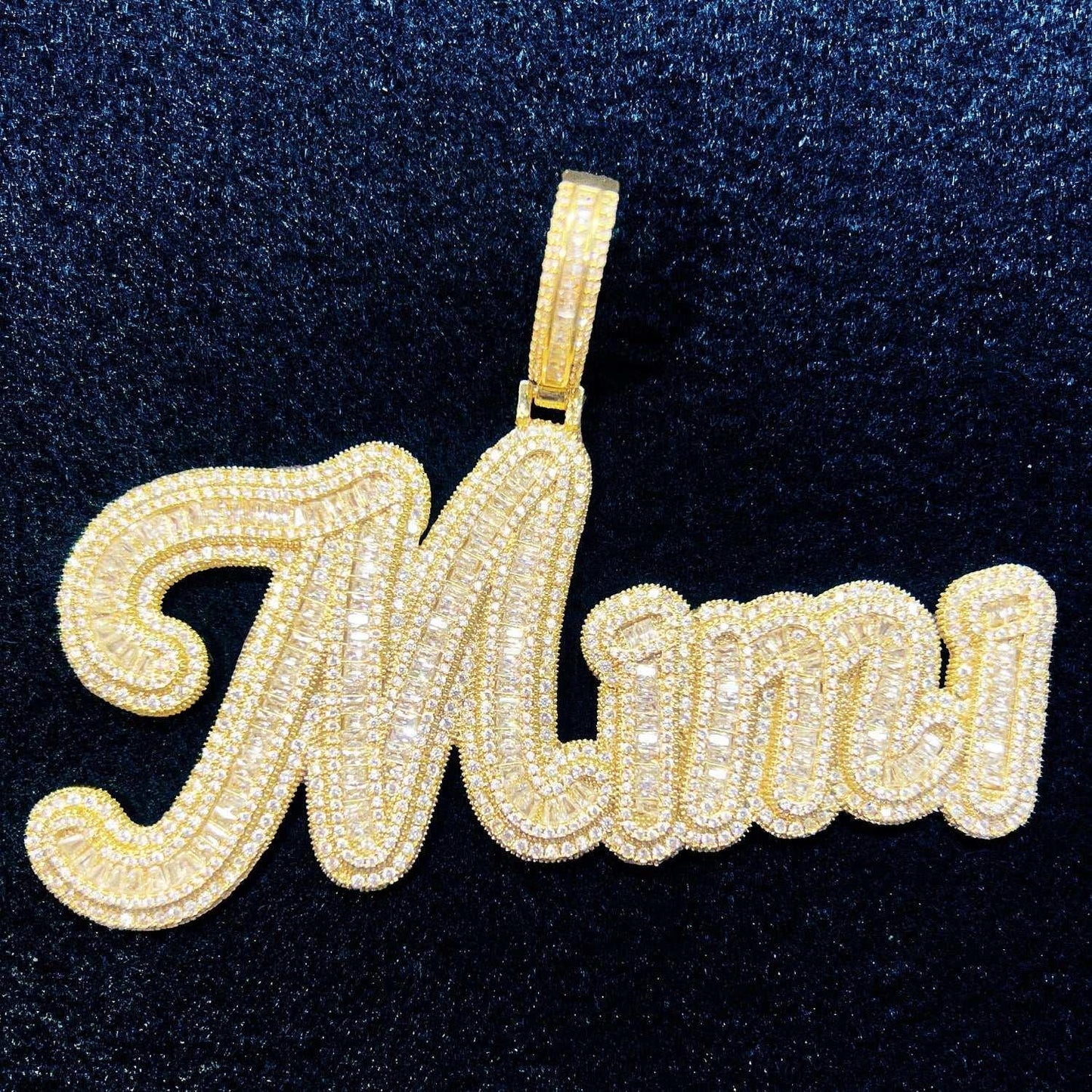 Iced Out Letter Pendant | Hip Hop CZ Alphabet Custom Necklace for Men & Women - CaratixJewelry