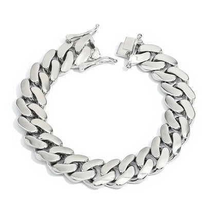 Polished Cuban Bracelet Rapper Iced Out Chain Style Hip Hop Jewelry for Men | Caratix Jewelry - CaratixJewelry