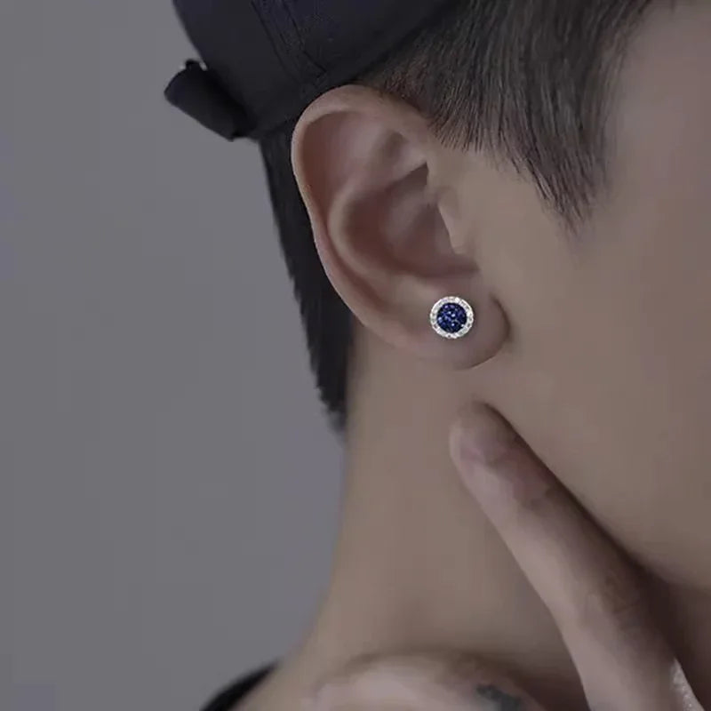 Premium Mens Sparkling Magnetic Studs - Sleek Minimalist Style