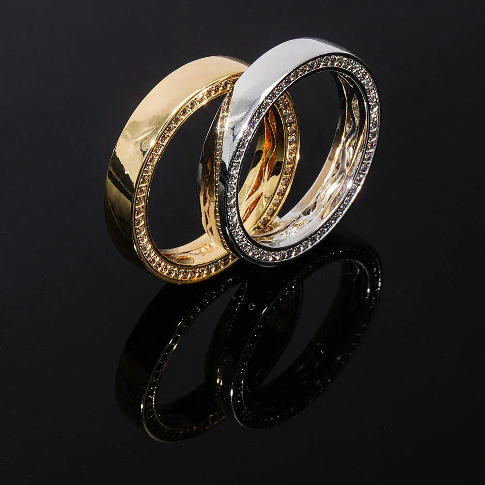 S925 Sterling Silver Ring | Minimalist Couple's Zirconia Band | Caratix