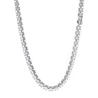 6mm Moissanite Tennis Chain – Custom S925 Sterling Silver Iced-Out Hip Hop Men’s Luxury Streetwear Necklace - CaratixJewelry