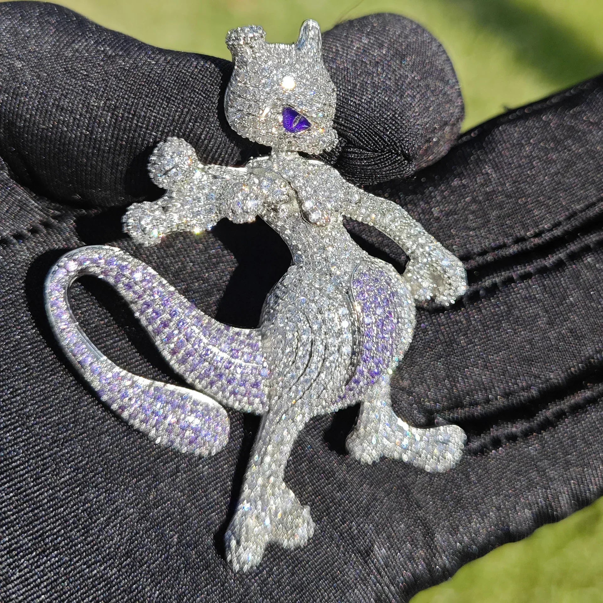Iced Out Mystic Creature Pendant Necklace – Hip Hop CZ Cartoon Jewelry Trend - CaratixJewelry