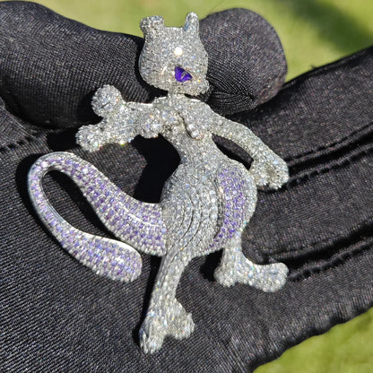 Iced Out Mystic Creature Pendant Necklace – Hip Hop CZ Cartoon Jewelry Trend - CaratixJewelry