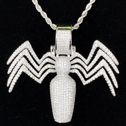 Men's Real Copper CZ Necklace | Luxury 3D Arachnid Jewelry - CaratixJewelry