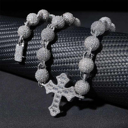 Moissanite Cuban Link Necklace | S925 Silver Men’s Iced Out Hip Hop Chain - CaratixJewelry