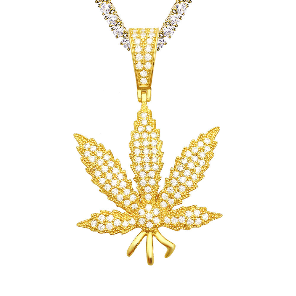 Solid S925 Sterling Silver Moissanite Coconut Tree Pendant | Iced Out Palm Tree Charm | Caratix
